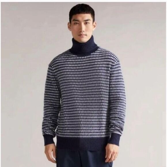 NEW Ted Baker Riber turtleneck knit sweater Size 5 US XL navy‎ blue - Picture 1 of 10
